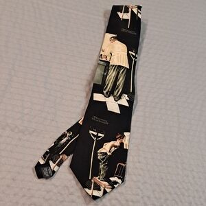 1993 Norman Rockwell Silk Necktie Tie Before the Shot Doctor